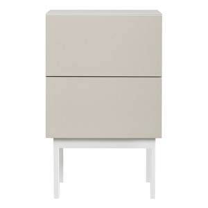 Laine Bedside Table, Greige/White, H 65 cm