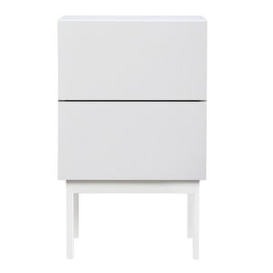 Laine Bedside Table, White/White, H 65 cm