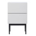 Laine Bedside Table, White/Black, H 65 cm