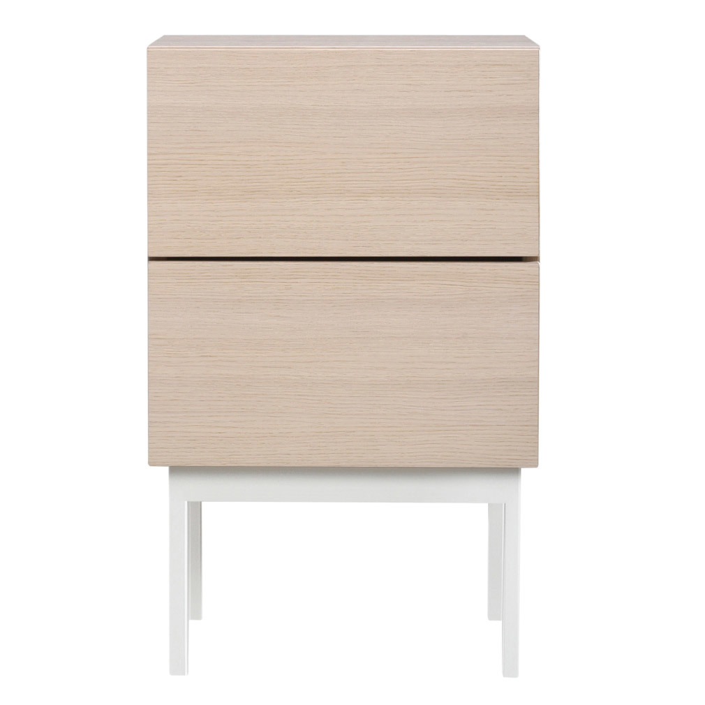 Muoto Collection Laine-yöpöytä valkolakattu tammi, K 65 cm