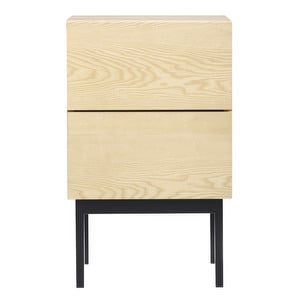 Laine Bedside Table, Ash/Black, H 65 cm