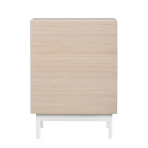 Laine-yöpöytä, valkolakattu tammi/valkoinen, K 55 cm