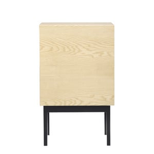 Laine Bedside Table, Ash/Black, H 65 cm