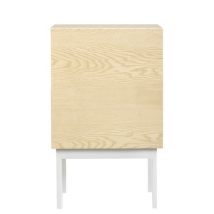 Laine Bedside Table, Ash/White, H 65 cm
