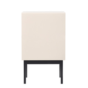 Laine Bedside Table, Powder/Black, H 65 cm