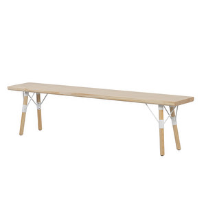 Bench54, Pine/White, W 180 cm