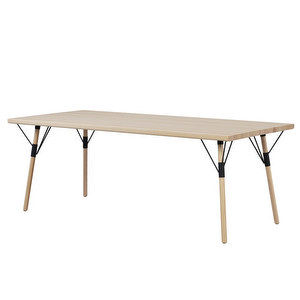 Table54, Pine/Black, 100 x 220 cm