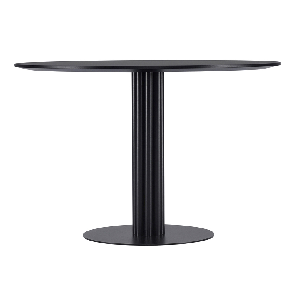 Muoto Collection Primus Dining Table Black, ⌀ 110 cm