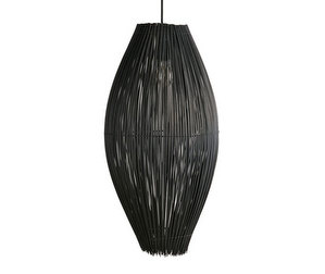 Fishtrap-riippuvalaisin, musta bambu, ø 35 cm