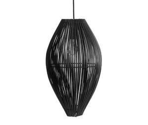 Fishtrap Pendant Lamp, Black Bamboo, ø 28 cm