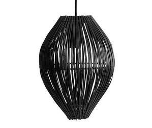 Fishtrap Pendant Lamp, Black Bamboo, ø 23 cm