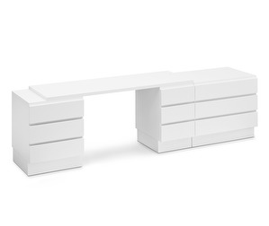 Midi-työpöytä, valkoinen, L 234 cm