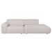 Nap-sohva, Neve-kangas beige, L 262 cm / oikea avopääty