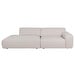 Nap-sohva, Neve-kangas beige, L 262 cm / vasen avopääty