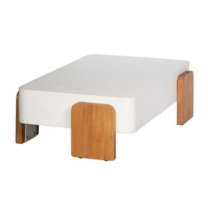 Nordic-sohvapöytä, terrazzo/eukalyptus, 120 x 70 cm