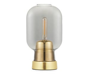 Amp Table Lamp, Grey/Brass