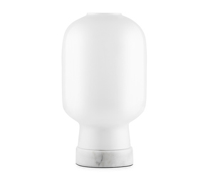 Amp Table Lamp, White/Marble