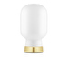 Amp Table Lamp, White/Brass