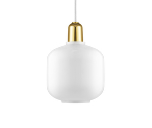Amp Pendant Lamp, White/Brass