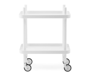 Block Trolley, White/White