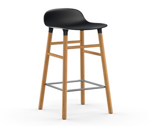 Form Bar Stool, Black/Oak