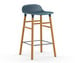 Form Bar Stool, Blue/Oak