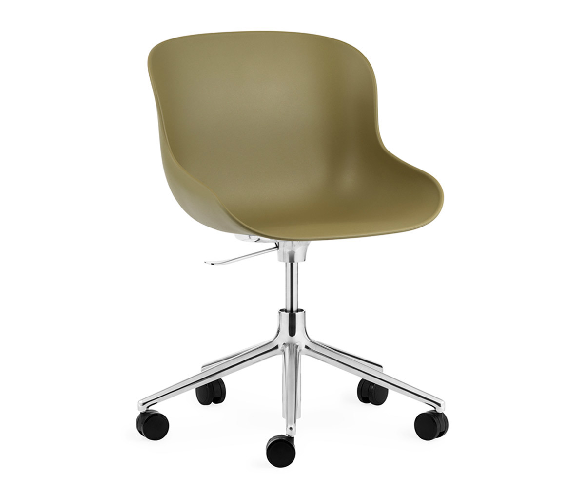 Normann Copenhagen Hyg Office Chair, Olive Green/Aluminium