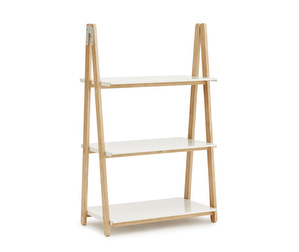 One Step Up Bookcase, Ash/White, H 126 cm