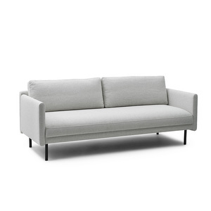 Rar-sohva, Venezia-kangas luonnonvalkoinen, L 204 cm