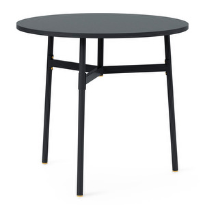 Union-ruokapöytä, black, ⌀ 80 cm