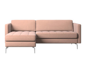 Osaka Chaise Sofa, Leeds Fabric 3024 Dusty Rose, W 198 cm