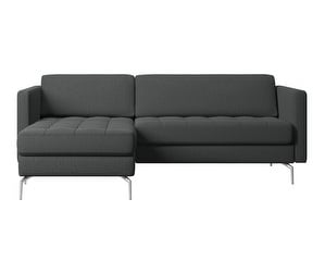 Osaka Chaise Sofa, Nani Fabric 2111 Dark Grey, W 198 cm