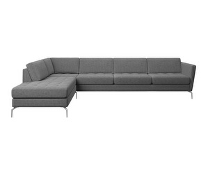 Osaka Chaise Sofa, Napoli Fabric 2250 Grey, W 315 cm