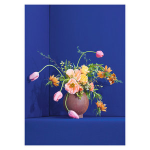 Blomst 01 -juliste, blue, 70 x 100 cm