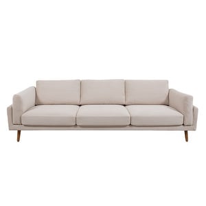 Pascal-sohva, Lincoln-kangas 03 luonnonvalkoinen, L 244 cm
