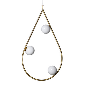 Pearls 80 Pendant Lamp, Brushed Brass