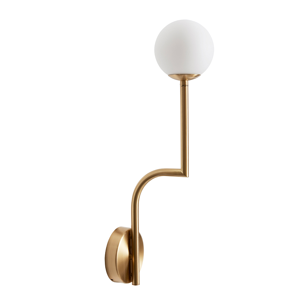 Pholc Mobil 46 Wall Lamp Brass, Direct Wall Connection