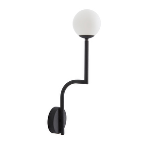 Mobil 46 Wall Lamp, Black, Direct Wall Connection