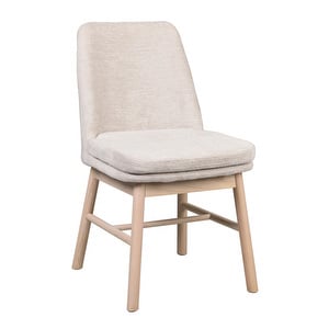 Amesbury-tuoli, beige/valkolakattu tammi
