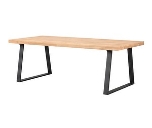Brooklyn Extendable Dining Table, Oak / Metal, 95 x 220 cm