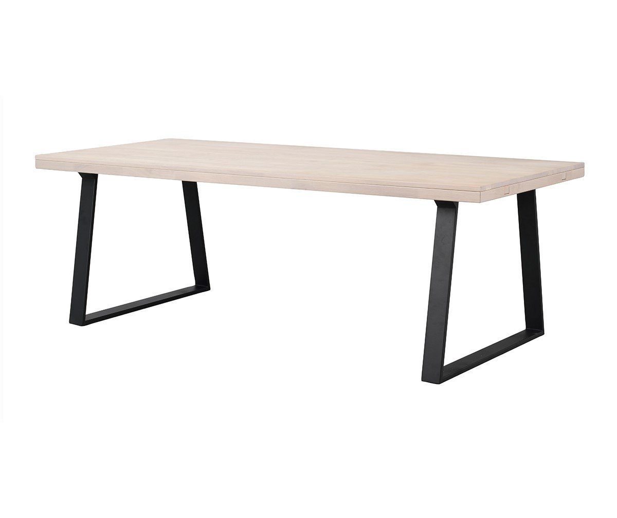 Rowico Brooklyn Extendable Dining Table White Oiled Oak / Metal, 95 x 220 cm