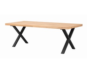 Brooklyn Extendable Dining Table, Oak / Metal, 95 x 220 cm