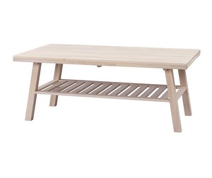 Brooklyn Coffee Table, White Oiled Oak, 75 x 130 cm