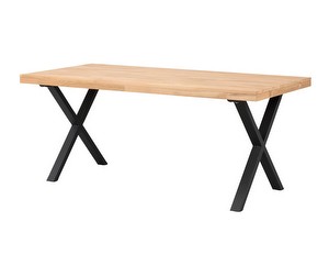Brooklyn Extendable Dining Table, Oak / Metal, 95 x 170 cm