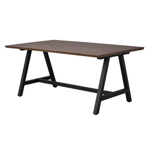 Carradale -jatkettava ruokapöytä, ruskea tammi/musta A-jalka, 170 x 100 cm