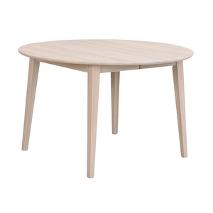 Filippa -jatkettava ruokapöytä, valkoöljytty tammi, ⌀ 120/165 cm