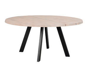 Fred Dining Table, White Lacquered Oak, ø 160 cm
