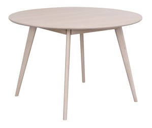 Greta Dining Table, White Lacquered Oak Veneer, ø 115 cm