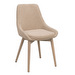 Denley-tuoli, Abby-kangas 121 vaalea beige / valkolakattu tammi