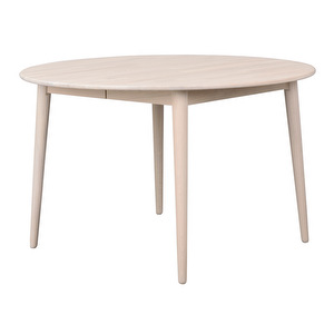 Tyler -jatkettava ruokapöytä, valkoöljytty tammi, Ø 120/165 cm